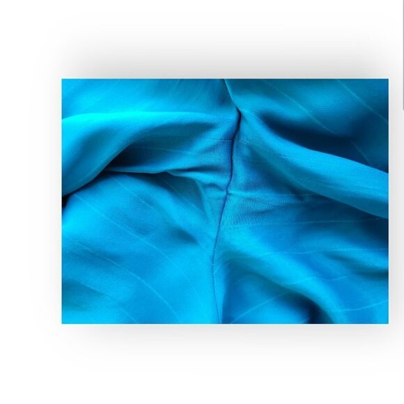 Electric Blue **Silky Pants** Anthropologie **Size 0** Y2K **Viscose** - Picture 8 of 11